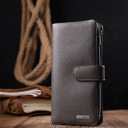 Женское кожаное портмоне KARYA 9.5х18.5х2 см acs0024049 - фото 7