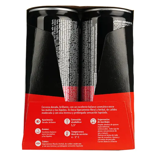 Упаковка пива Estrella Galicia Especial светлое 5.5% 1.98 л (0.33 л ж/б х 6 шт.) - фото 5