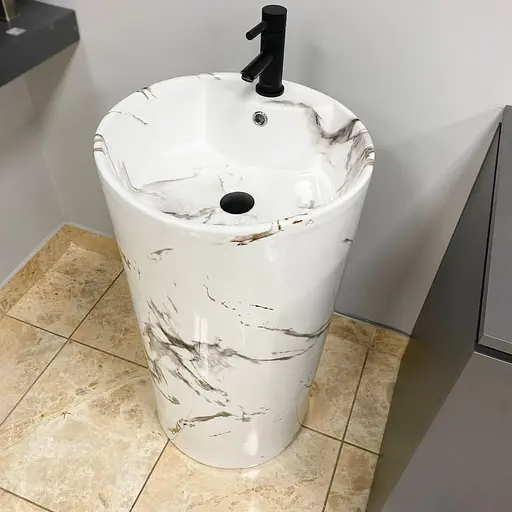 Умивальник VBI Bolonia carrara підлоговий VBI-019013, Мармур - фото 3