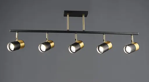 Люстра з поворотним механізмом B N6664/5 BK+COP*(лампочки в комплект не входять)