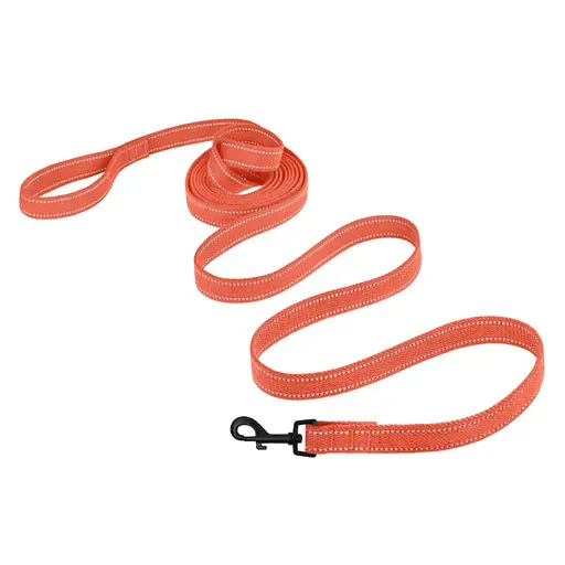 Поводок для собак Barksi Сotton с карабином квадратное ушко 200x1.6 см оранжевый - фото 3