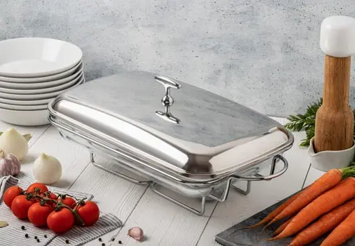 Мармит настольный подогреватель еды Edenberg EB-1441 прямоугольный 3 л термостойкая стеклянная посуда - фото 3