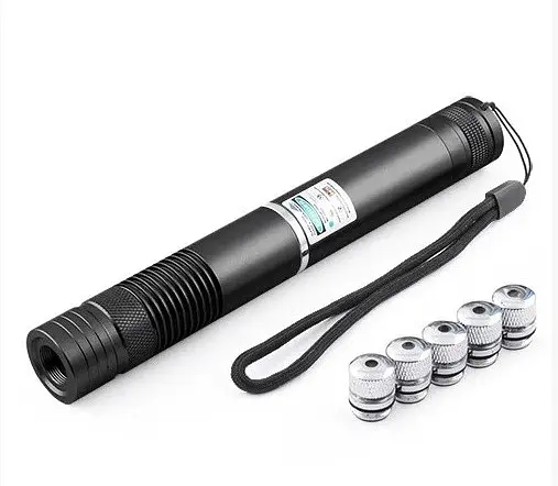 Лазерна указка YX-B008 10000mW (5 насадок) Синій лазер - фото 5