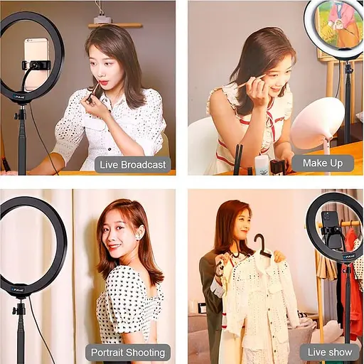 Кольцевая USB LED лампа Puluz PKT3035 10" + штатив 1.1 м - фото 7