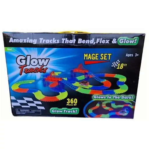 Трек игрушечный RD-6004 Magic Tracks 360 деталей светится