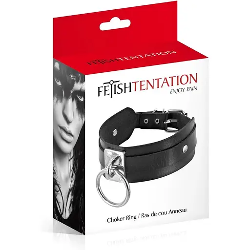 Ошейник c кольцом Fetish Tentation Choker Ring - фото 2