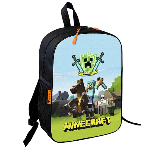 Рюкзак школьный детский 36х27см Майнкрафт Крипер «Minecraft» с принтом для мальчика (00596)