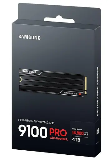 Накопитель SSD Samsung m.2 NVMe 4TB 9100 PRO V-NAND TLC with Heatsink PCIe 5.0 (MZ-VAP4T0CW) - фото 4