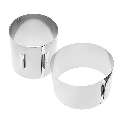 Кондитерське кільце розсувна кругла форма для випікання та формування салатів та тортів 15-30 см 18, Master Class Сірий 83259 - фото 1