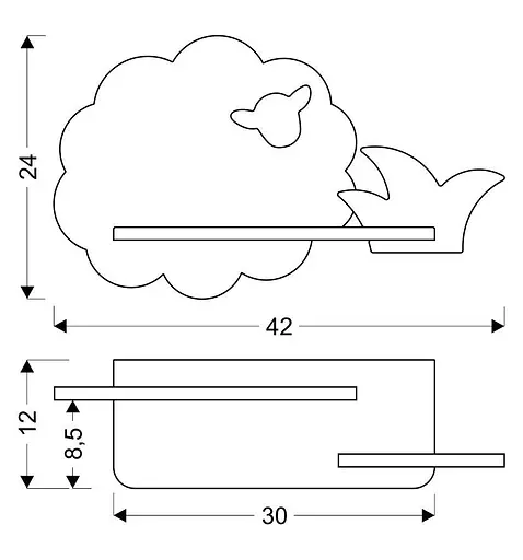 Настінний світильник Candellux 21-85146 SHEEP - фото 2