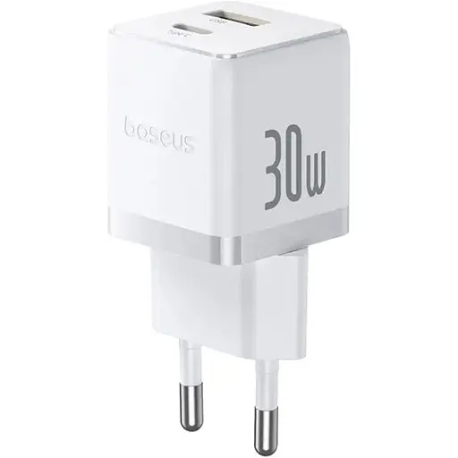 Мережевий зарядний пристрій Baseus Palm 30W USB-C/USB-A Moon White (P1011160A213-00) [132860] - фото 3