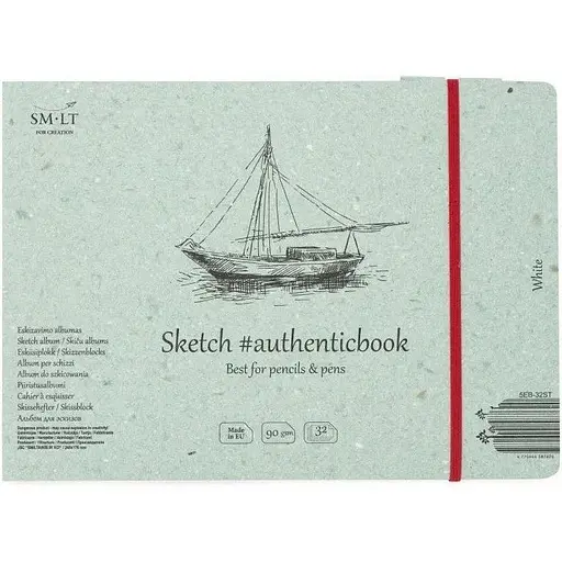Альбом для ескізів SM-LT Art Authentic А5 (24.5х17 6см) 90г/м2 32л білий колір - фото 1