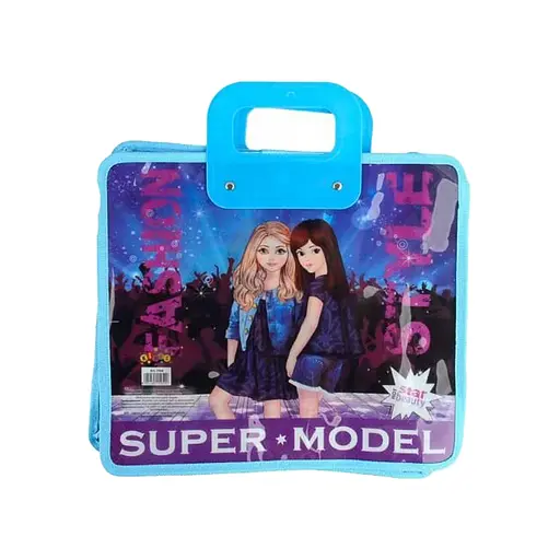 Портфель із пластиковими ручками Kidis Super Model, дівчата, 30x34 см, 340 мкм
