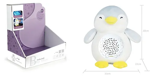 Іграшка-нічник музична плюшева Funmuch Пінгвін з проектором (6893094) - фото 1