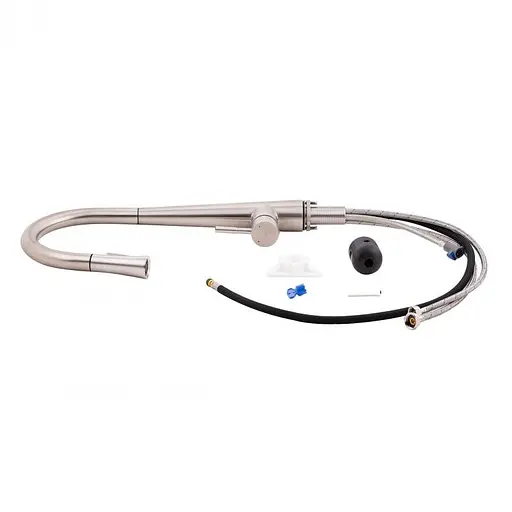 Змішувач для кухні з висувним виливом Qtap Evicka 9135103UN Никель - фото 8