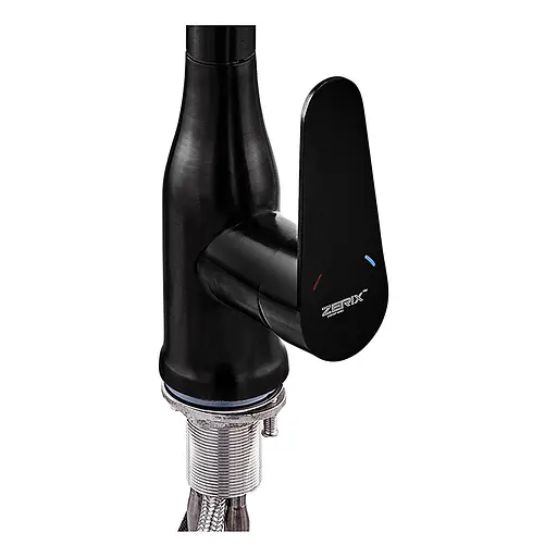Смеситель для кухни с выдвижным изливом Zerix PUL-014 Black ZX5035 Черный матовый - фото 3