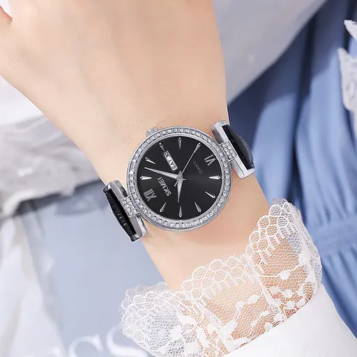 Наручний годинник жіночий 2090SIBK Silver-Black Skmei acs0030304 - фото 4