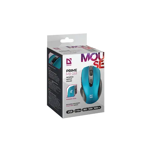Мишка Defender Prime MB-053 Silent Wireless Turquoise (52054) - фото 5