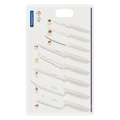 Набір ножів Tramontina Plenus light grey, 8 предметів (6740836) - фото 2