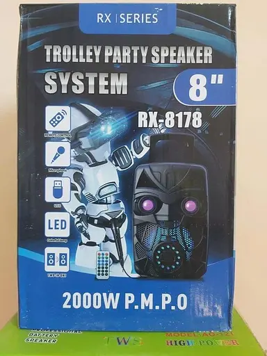 Акустична колонка BT Speaker RX-8178 Сабвуфер 8" 20W + Bluetooth + караоке - фото 5