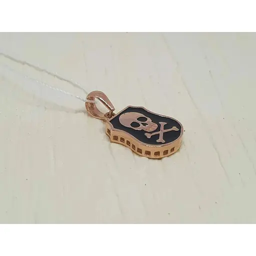 Золота підвіска Favoritum Пірат з емаллю. 310093_М - фото 2