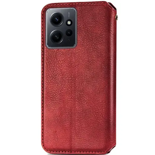Шкіряний чохол-книжка Getman Cubic (PU) для Xiaomi Redmi Note 12 4G Червоний - фото 2