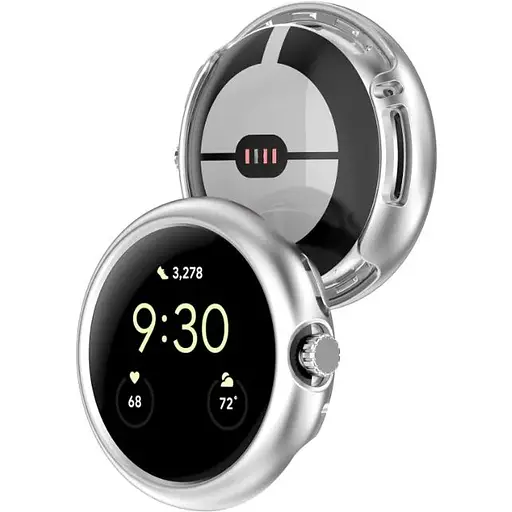 Чехол-бампер DK Пластик Vinyl для Google Pixel Watch 1 / 2 (silver) - фото 2