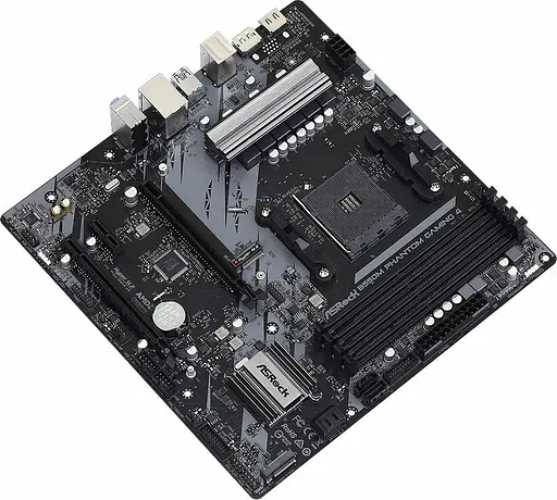 Материнская плата AsRock B550M Phantom Gaming 4 (B550M Phantom Gaming 4) (Socket AM4, AMD B550, Micro-ATX) - фото 3