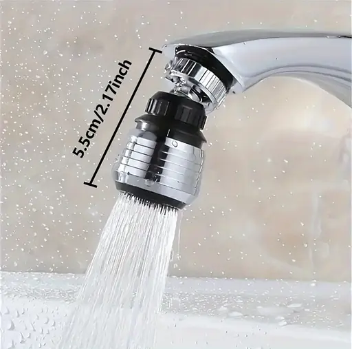 Поворотный на 360° водосберегающий кран, аэратор, сменный фильтр, смешанная насадка, смеситель, барботер - фото 4