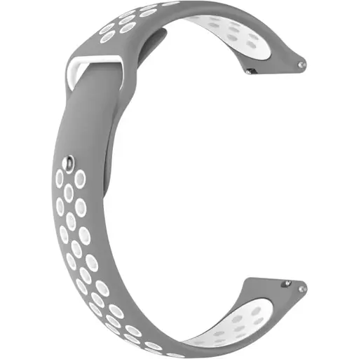 Ремешок DK CDK для Xiaomi Amazfit Bip S / 1S / S Lite 20mm Silicone Sport Band Nike (011906) (grey / white)