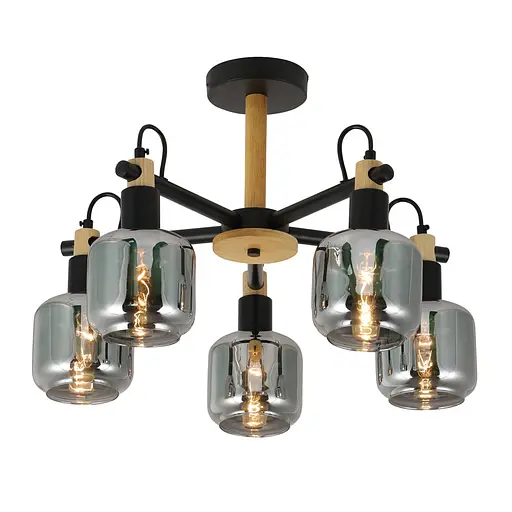 Люстра Ardero BL1450-1 DENVER під лампу чорний - фото 1