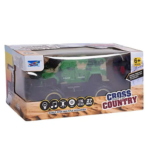 Джип на радіокеруванні 666-108 B-2, масштаб 1:16, 27 МHz, USB, на батарейках, коричневий - фото 2