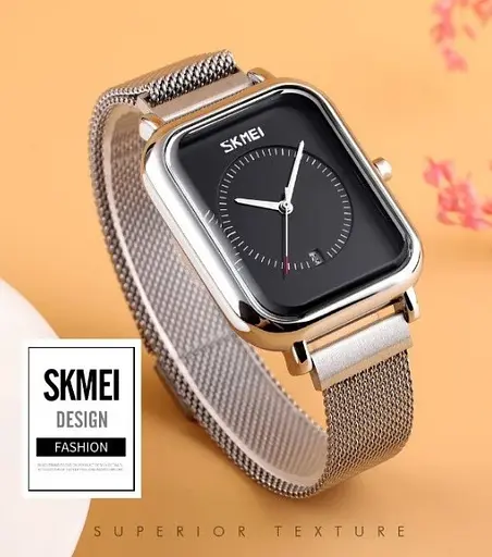 Мужские наручные классические часы Skmei 9207 Серебристые с черным циферблатом - фото 3