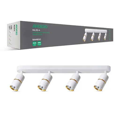 Спот Ardero ML312-4 BAMBOO під лампу білий золото - фото 1