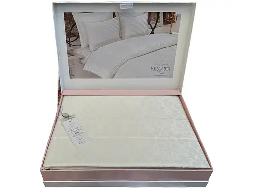 Постільна білизна Pearl Linens Ecru Сатин-Бамбук Maison D'or pbe0051915 - фото 1