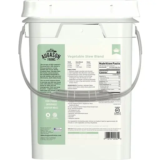 Сублимированная смесь тушеных овощей Augason Farms 236 порций, 25 лет срок хранения - фото 2