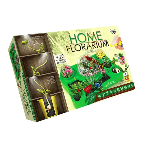 Безпечний навчальний набір для вирощування рослин Danko Toys HFL-01 "Home Florarium" - фото 1