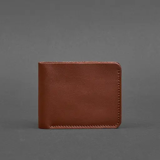 Мужской кожаный портмоне 4.1 (4 кармана) светло-коричневый - фото 6