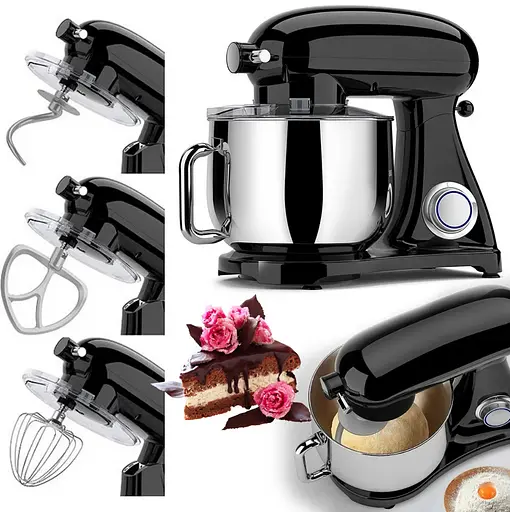 Кухонный комбайн планетарный Cookdeyi миксер тестомес 1800 Вт чаша 8 л SM 1522NM black - фото 2