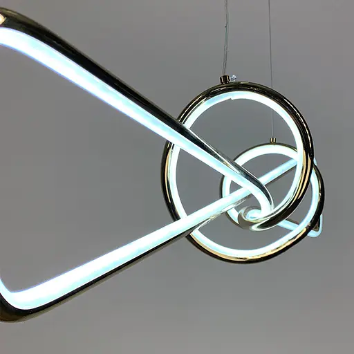 Современная золотая люстра AVIZE в корпусе 100 см Ст. H35L-1000 AB | Line F - фото 5