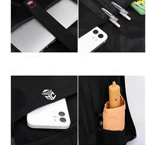 Універсальний міський рюкзак Justpack з ортопедичною спинкою чорний 31 х 49 х 17 см (5774) - фото 7