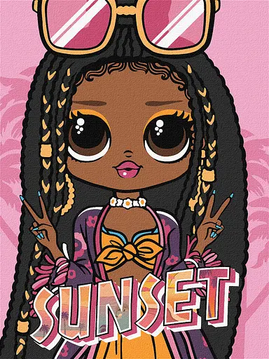 Набор для росписи по номерам для детей 5+ L.O.L. Surprise! O.M.G. Sunset, 30x40 см, КНО6276
