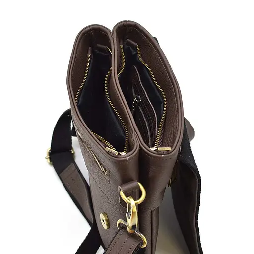 Чоловіча шкіряна сумка через плече TARWA 25х24х5 см sum0025379 - фото 2