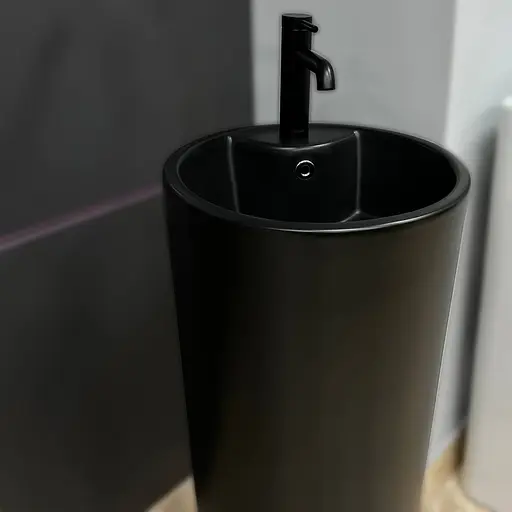 Умивальник VBI Bolonia black matt напольний VBI-019003, Чорний матовий - фото 2