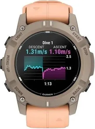 Смарт-годинник Garmin Descent G2 Paloma with Shell Pink Band (010-02986-01) - фото 4