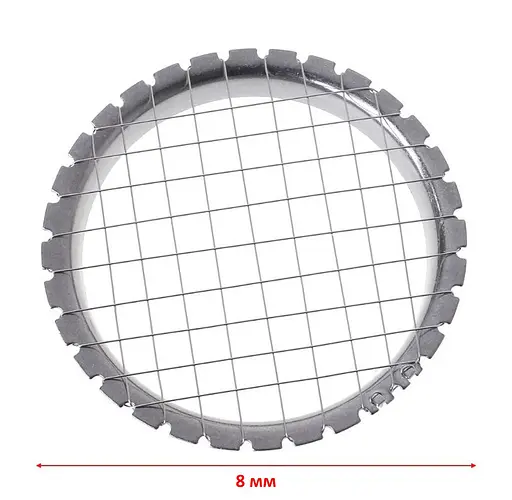 Салаторезка яйцерезка металлическая усиленная для нарезки кубиками яиц, овощей, колбасы, сыра крабовых палочек, A-plus 81662 - фото 3