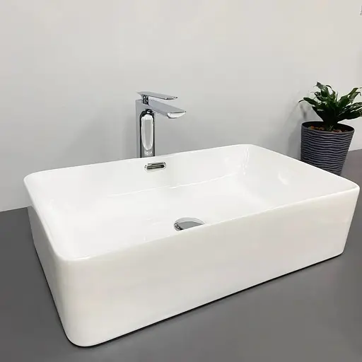 Умивальник VBI Arabba M white накладний VBI-013502, Білий - фото 1