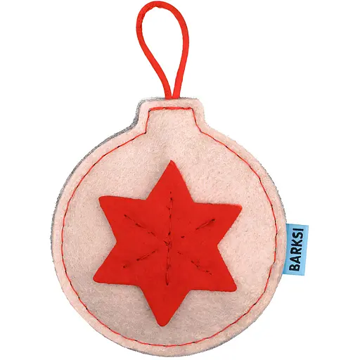 Игрушка для собак Barksi Новогодний шарик с пищалкой - фото 1