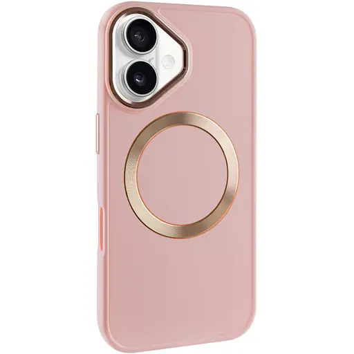 Чохол Epik TPU Bonbon Metal Style with MagSafe для Apple iPhone 16, 6.1 Рожевий/Light Pink - фото 1