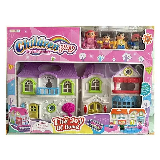 Будинок, фігурки, стіл, стільчики, 17x19.5 см